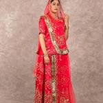 Pastel Red Zardozi Work Rajputi Poshak | Dori & Sequins Work on Bamber Satin | Jaipurio Designer Collection